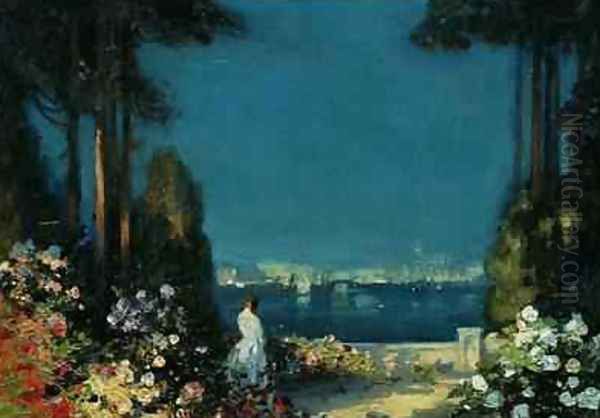 View of Venice Oil Painting by Thomas E. Mostyn