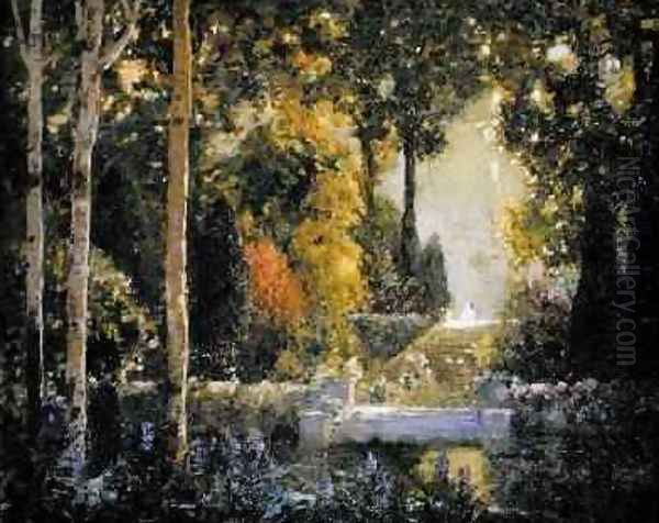 The Golden Garden Oil Painting by Thomas E. Mostyn