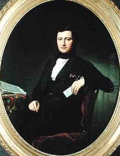 Portrait of Baron Weisweiller 1853 Oil Painting by Federico de Madrazo y Kuntz