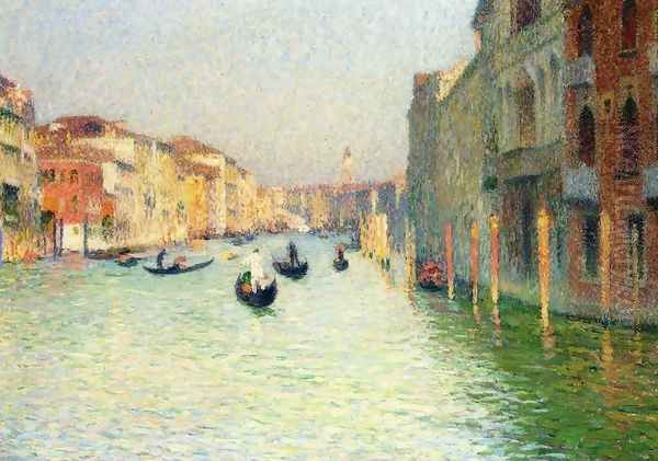 Gondolas in Venice Oil Painting by Henri Martin