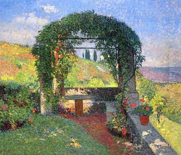 La Pergola (Gloriette) Oil Painting by Henri Martin