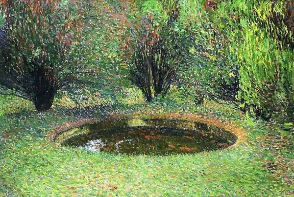 Marquayrol, Basin with Thujas Oil Painting by Henri Martin