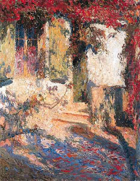 La porte de la maison de Marquayrol Oil Painting by Henri Martin