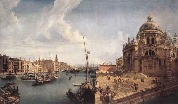 The Grand Canal near the Salute 1733-35 Oil Painting by Michele Marieschi