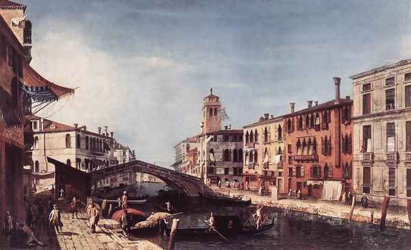 View of the Rio di Cannareggio c. 1740 Oil Painting by Michele Marieschi