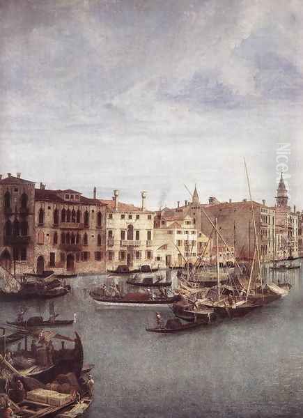 View of the Basilica della Salute (detail) 1733-35 Oil Painting by Michele Marieschi