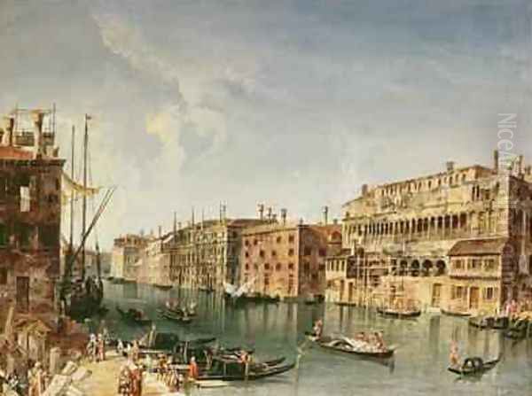 Venice Grand Canal and the Fondaco dei Turchi Oil Painting by Michele Marieschi