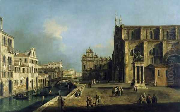 View of Campo SS. Giovanni e Paolo, Venice Oil Painting by Michele Marieschi