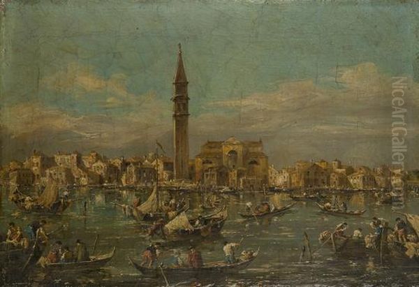 Coppia Di Vedute Di Venezia Oil Painting by Francesco Guardi