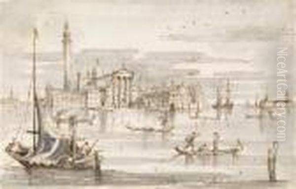 A Pair Of Views Of Venice Oil Painting by Francesco Guardi