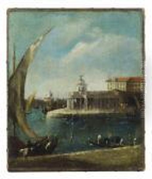 The Punta Della Dogana, Venice, The Giudecca And The Redentorebeyond Oil Painting by Francesco Guardi