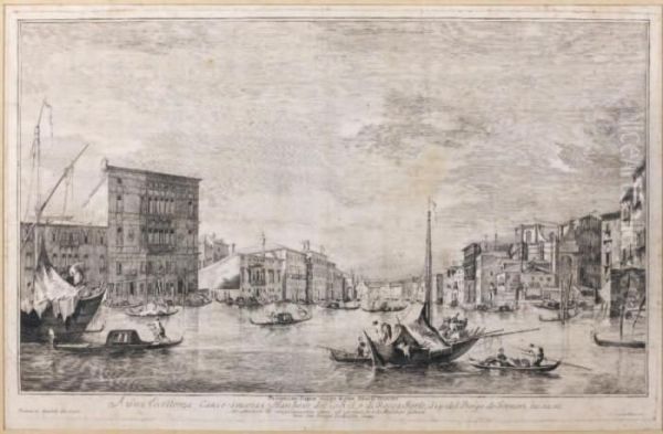 Perspective Ripae Vulgo Dictae Blassi Venesis Oil Painting by Francesco Guardi