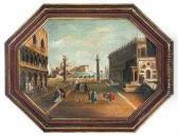 The Piazetta, Venice, Looking South Oil Painting by Francesco Guardi