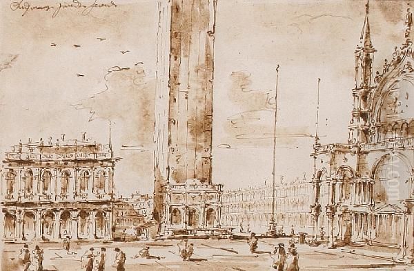 Piazza San Marco, Venice Oil Painting by Francesco Guardi