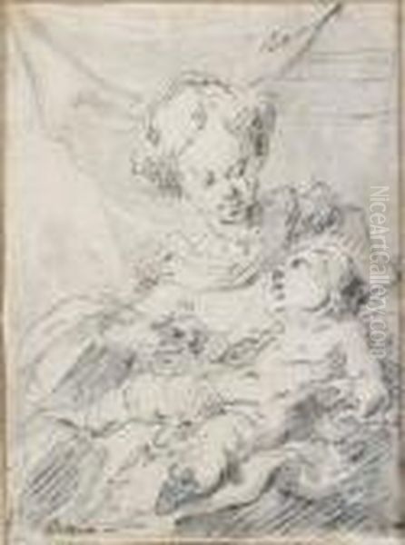 Madonna Con Il Bambino Oil Painting by Francesco Guardi