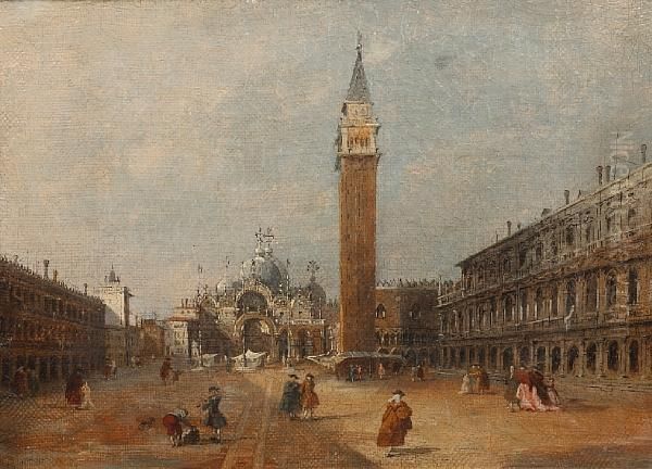 St Mark's Square Oil Painting by Francesco Guardi