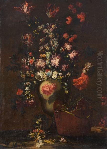 Vaso Di Fiori Con Paiolo Oil Painting by Francesco Guardi