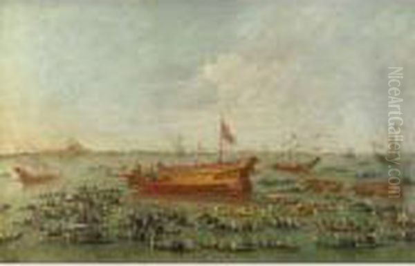 Venezia, Andata Del Bucintoro Verso San Nicolo' Del Lido Oil Painting by Francesco Guardi