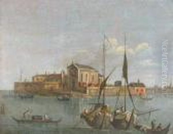 The Island Of San Christoforo, Near Murano, Venice Oil Painting by Francesco Guardi