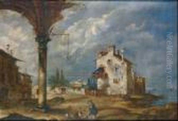 Paesaggio Lagunare Oil Painting by Francesco Guardi