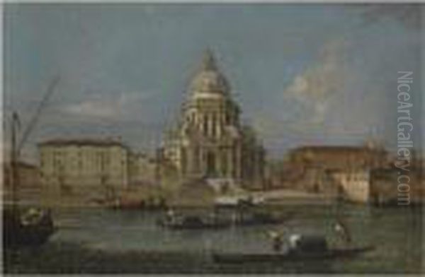 Venice, A View Of The Church Of Santa Maria Della Salute Oil Painting by Francesco Guardi