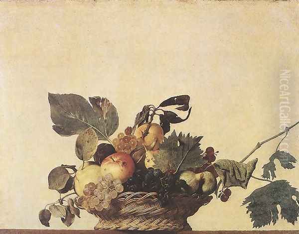 Fruit basket Oil Painting by Michelangelo Merisi Da Caravaggio