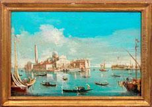 Venezianisches Capriccio Mit Blick Auf San Giorgio Maggiore Oil Painting by Francesco Guardi