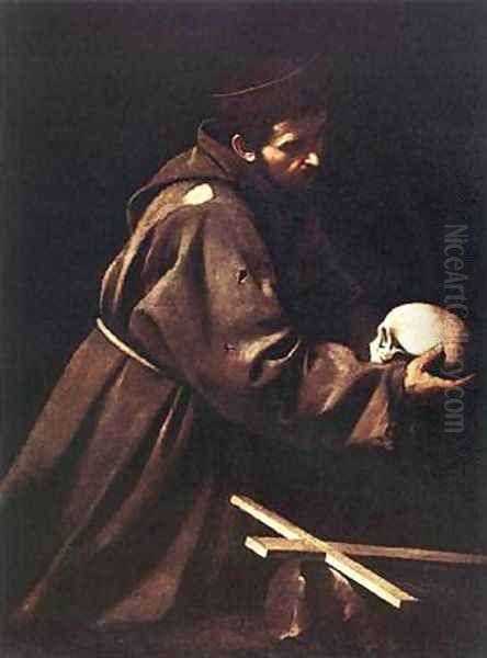 St Francis1 Oil Painting by Michelangelo Merisi Da Caravaggio