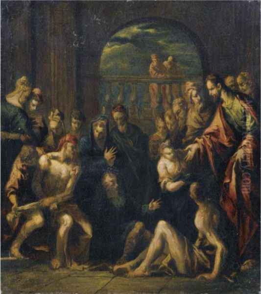 The Raising Of Lazarus Oil Painting by Francesco Guardi