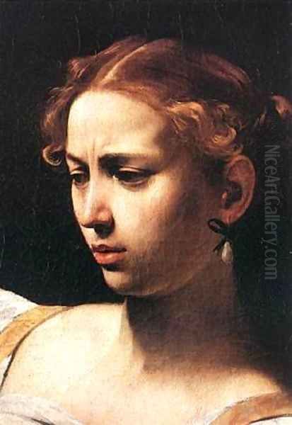 Caravaggio Judith Beheading Holofernes detail1 Oil Painting by Michelangelo Merisi Da Caravaggio