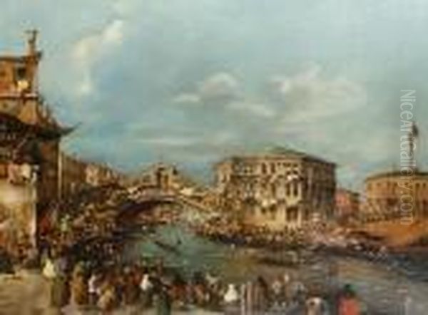 A Regatta On The Grand Canal Oil Painting by Francesco Guardi