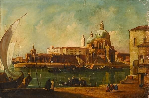 Santa Maria Della Salute And The Punta Delladogana, Venice Oil Painting by Francesco Guardi