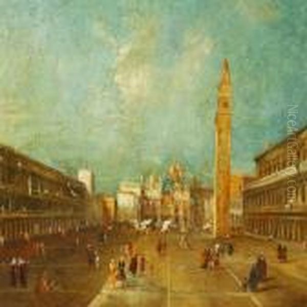 A Pair Of Views Of St Oil Painting by Francesco Guardi