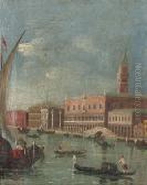 The Bacino Di San Marco, Venice; And Santa Maria Della Salute,venice Oil Painting by Francesco Guardi