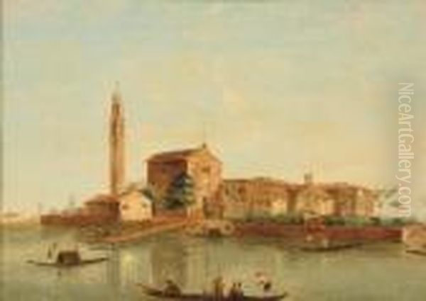 The Island Murano, Venice Oil Painting by Francesco Guardi