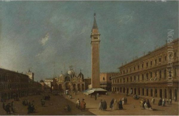 View Of The Piazza San Marco, Venice, Looking East Oil Painting by Francesco Guardi