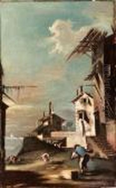 Capriccio Oil Painting by Francesco Guardi