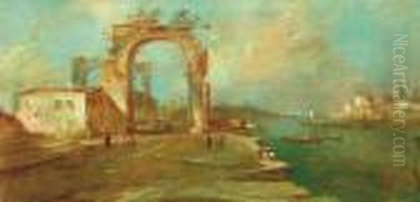 Capriccio Con Figure Oil Painting by Francesco Guardi