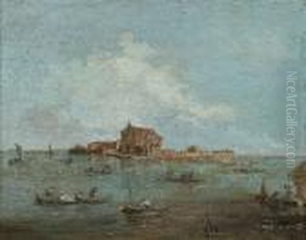 The Island Of San Cristoforo, Near Murano, Venice Oil Painting by Francesco Guardi