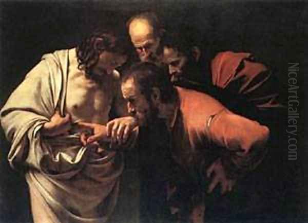 The Incredulity of Saint Thomas Oil Painting by Michelangelo Merisi Da Caravaggio