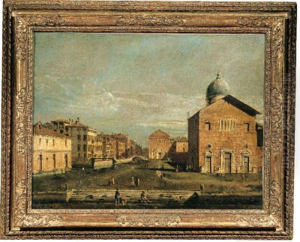 Veduta Delle Chiese Di San Giuseppe E San Nicolo Di Castello Oil Painting by Francesco Guardi