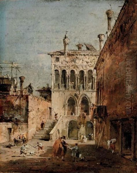 An Architectural Oil Painting by Francesco Guardi