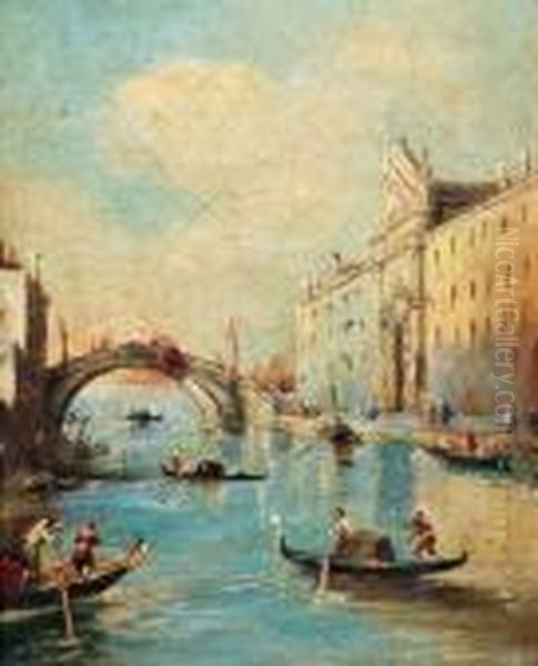 Venice With The 'rio Dei Mendicanti' Oil Painting by Francesco Guardi