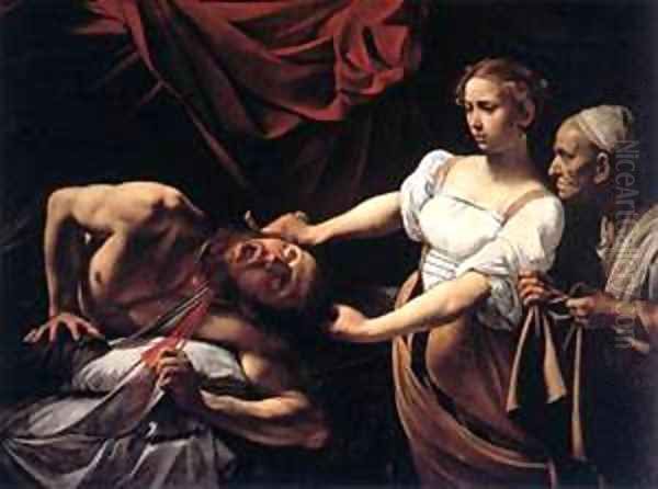 Judith Beheading Holofernes Oil Painting by Michelangelo Merisi Da Caravaggio