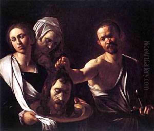 Salome with the Head of St John the Baptist Oil Painting by Michelangelo Merisi Da Caravaggio