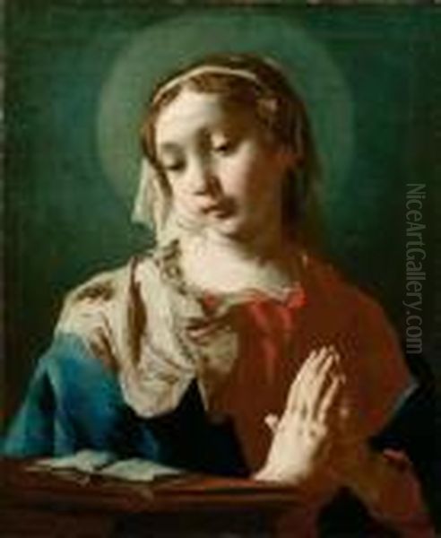 Madonna Leggente Oil Painting by Francesco Guardi