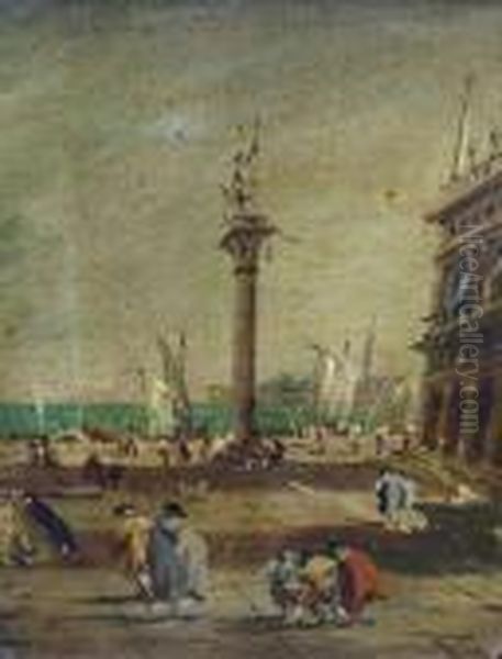 St Marks Square Oil Painting by Francesco Guardi