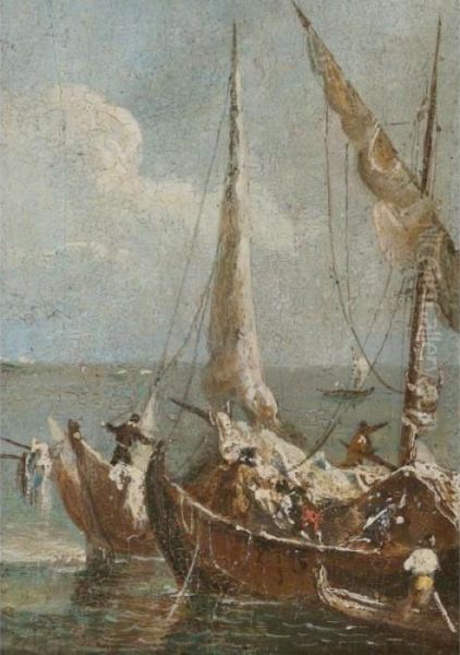 Study Of Boats Oil Painting by Francesco Guardi