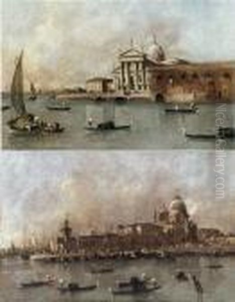 Venice: Church Of San Giorgio Maggiore (#) The Entrance To The Grand Canal Oil Painting by Francesco Guardi