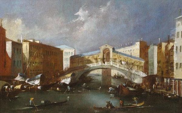 Velencei Reszlet Oil Painting by Francesco Guardi